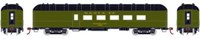 86639 60' Arch Roof passenger Diner in Atchison, Topeka & Santa Fe Pullman Green #1422