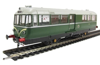 Railbus W&M E79960 in early light green with speed whiskers