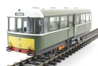 AC Cars Railbus W79977 in BR dark green with small yellow panels