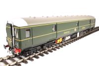 Class 128 parcels DMU W55993 in BR green with speed whiskers
