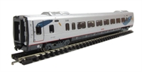 89972 Bombardier coach car 1st class commuter of Amtrak - silver and blue 3208