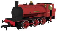Hunslet 16" 0-6-0ST 3715 'Primrose No.2' in NCB red with stovepipe chimney - as preserved in the 1970s