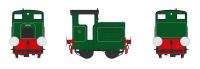 Ruston 48DS shunter in Ruston factory lined green with open cab - unnumbered
