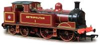 Metropolitan E Class 0-4-4T 1 in Metropolitan Railway maroon (as preserved 2013 to present) - Digital Sound Fitted