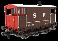 931021 SECR 6 Wheel Brake Van - No. 55405 - SR pre-36 livery (brown with red ends and large lettering)