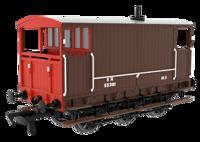 931022 SECR 6 Wheel Brake Van - No. 55381 - SR post-36 livery (brown with red ends and small BR lettering)