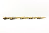 932-8108 Thrall 5-Unit articulated container car of the TTX Company - yellow 72855