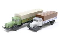 9440323 Pack of 2 x Mercedes LKW Delivery Trucks