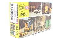 9458 Forklift With Freight Crates and Barrels