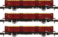 OAA 45t open wagons in EWS red & gold - pack of 3 - 100088, 100090 & 100082