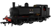 Class J52/2 0-6-0ST 8832 in LNER plain black with 'NE' lettering