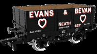 967253 7 Plank 1907 Railway Clearing House Private Owner Open Wagon Evans & Bevan No.627