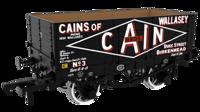 967256 7 Plank 1907 Railway Clearing House Private Owner Open Wagon Cain Bros. No.3