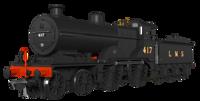 974008 Midland Railway 483 Class 4-4-0 LMS Wartime Unlined Black No.417 Steam Locomotive
