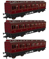 978005 48 MR ‘Evolution’ Bogie Coach Non-Corridor Carriage No.681, No.2441 & No.3207 3-Pack