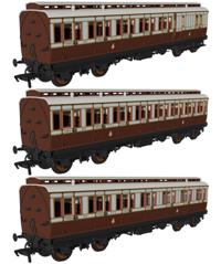 978017 48 GCR ‘Evolution’ Bogie Coach Non-Corridor Carriage No.1876, No.2305 & No.1366 3-Pack
