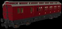 978243 Evolution' 48' Generic Crimson Non-Corridor Carriage Brake Third