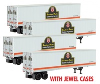 98302228 45' Box Trailer, Southern Pacific (4-Pack) 98302228 45' Box Trailer, Southern Pacific (4-Pack)