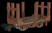 990706 Stake Wagon -  Plain Rusty Brown No.74