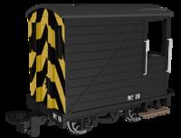 990806 Single Veranda Brake Van -  Black with Wasp Stripes No.19