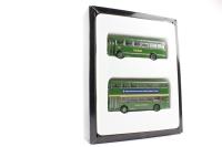 London Transport Museum Set 2, green Daimler Fleetline and Bristol LS buses