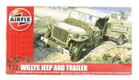 A01322 Willys Jeep and trailer