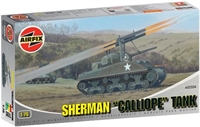 A02334 Sherman M4 "Calliope" Tank with rocket launchers with US Army marking transfers.
