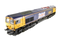 Class 66 diesel 66705 in GBRF "Union Jack" livery