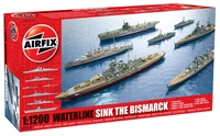 A50120 Sink the Bismarck! set with HMS Cossack, HMS Suffolk, HMS Hood, Bismarck, HMS Ark Royal and Prinz Eugen