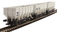 HUO 24.5t coal hoppers in BR grey with TOPs numbering - Pack T - pack of three