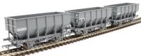 HUO 24.5t coal hoppers in NCB internal user grey - Pack L - pack of three