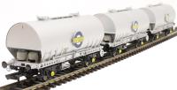 PCV cemflo powder wagons in Blue Circle cement chrome livery - Pack A - pack of three