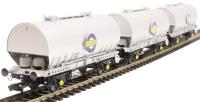 PCV cemflo powder wagons in Blue Circle cement chrome livery - Pack G - pack of three