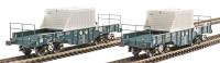 FNA-D Nuclear Flask wagons in Direct Rail Services teal - pack of 2 (Pack B) - 9004 & 9025