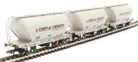 PCA bulk cement hoppers in revised (2000s) Castle Cement livery - Pack S - pack of three