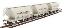 PCA bulk cement hoppers in revised (2000s) Castle Cement livery - Pack T - pack of three