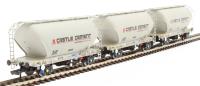 PCA bulk cement hoppers in revised (2000s) Castle Cement livery - Pack U - pack of three