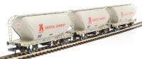 PCA bulk cement hoppers in original (1990s) Castle Cement livery - Pack X - pack of three