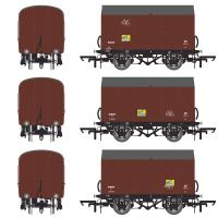 10 ton Diag. 1479 Banana Vans in BR bauxite (1948 to 1961 condition) - pack of 3