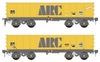 PTA/JTA+JUA bogie tippler wagons in ARC mustard livery - outer pack - pack of 5