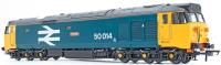 Class 50 50014 'Warspite' in BR large logo blue with black roof