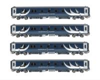 Mark 5 4 car coach pack in Caledonian Sleeper livery - Highlander pack 4 - exclusive to Accurascale