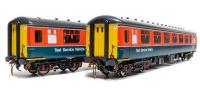Mk2B test service vehicles in BR research department red and blue - ADB977528 and ADB977529 - Exclusive to Accurascale