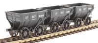 4 wheel Chaldron open wagons in Seaham Dock Co. livery - circa 1950s - pack of 3