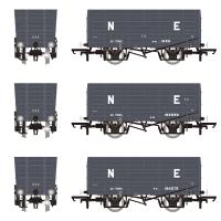 20 ton Diag P7 Coal Hopper wagons in LNER grey - pack of 3