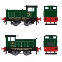 Ruston 88DS 4wDM shunter 83 in BR North Eastern Region Civil Engineering departmental green with late crest & red bufferbeams