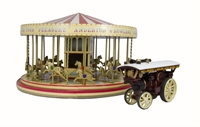 AR1002 Burrell showmans steam wagon with fairground carousel "Anderton & Rowlands" (cardboard)