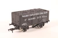 8- Plank wagon " Railway Employees Coal Club" in Black
