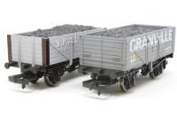 Pack of 2 x 7-Plank Open Wagons - 'Granville & Spalding Moira Colliery' - special edition for Tutbury Jinny