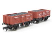 Pack of two 7-Plank Open Wagons - 'Cannock & Leacroft Colliery' - special edition of 200 for Tutbury Jinny